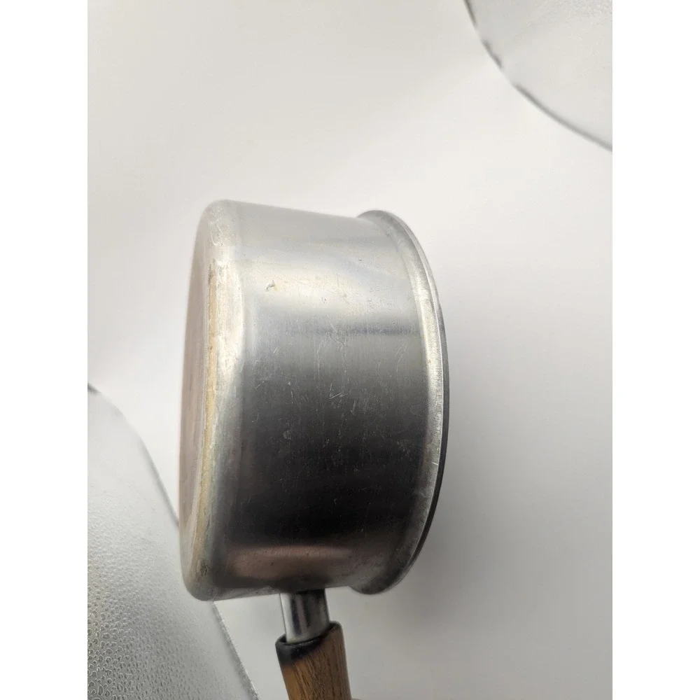 Vtg Mirro Sauce Pan Pot with‎ Lid Aluminum Wood Handle 2 Quart 1.9 L 54221-133C